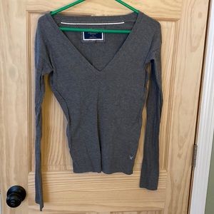 American Eagle Outfitters skinny sweater deep v neck